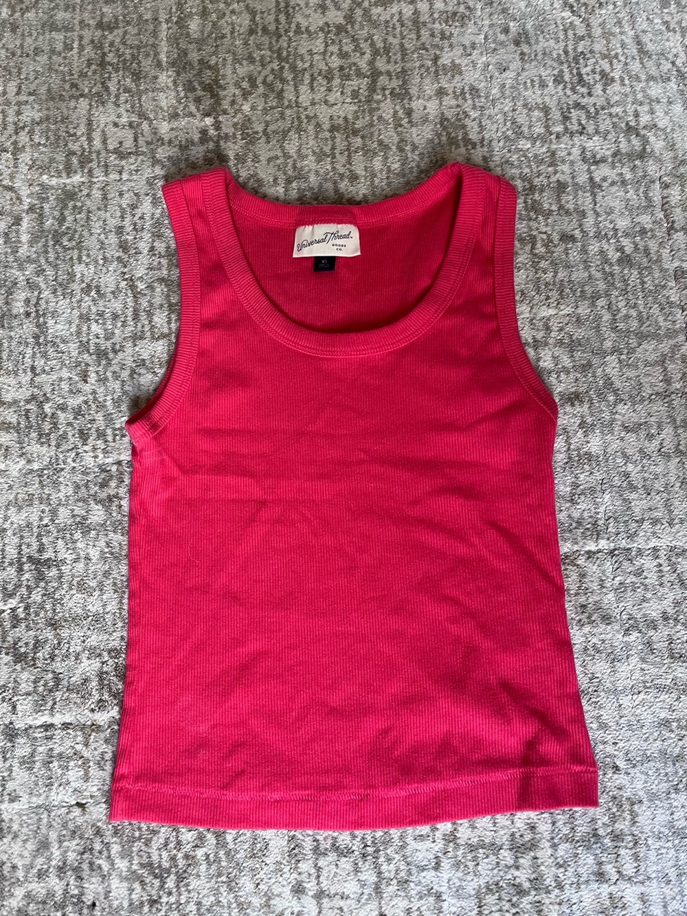 Universal Thread Bright Hot Pink Ribbed Tank - Picture 2 of 4